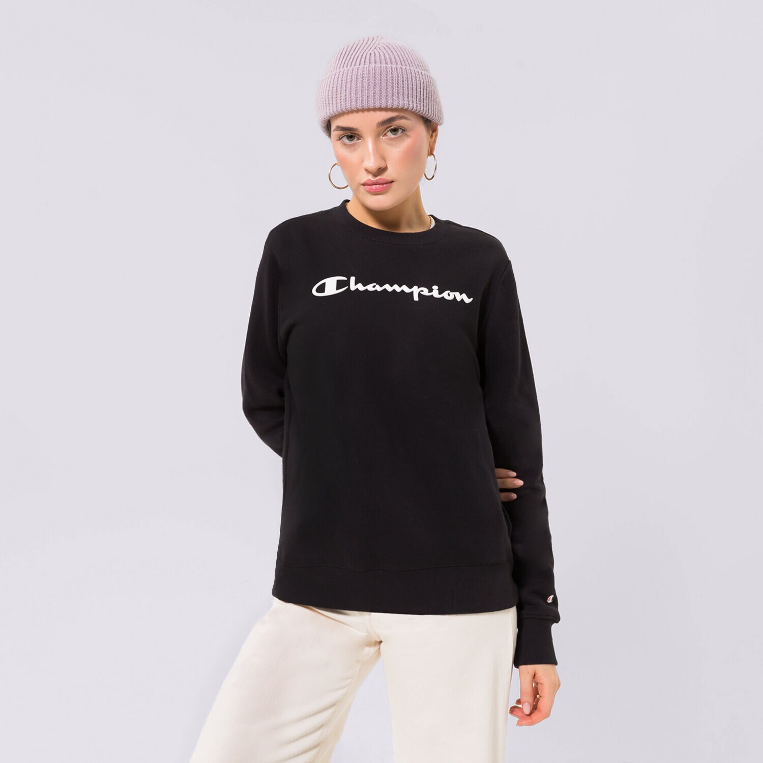 dámská mikina CHAMPION MIKINA CREWNECK SWEATSHIRT 115391KK001 ČERNÁ