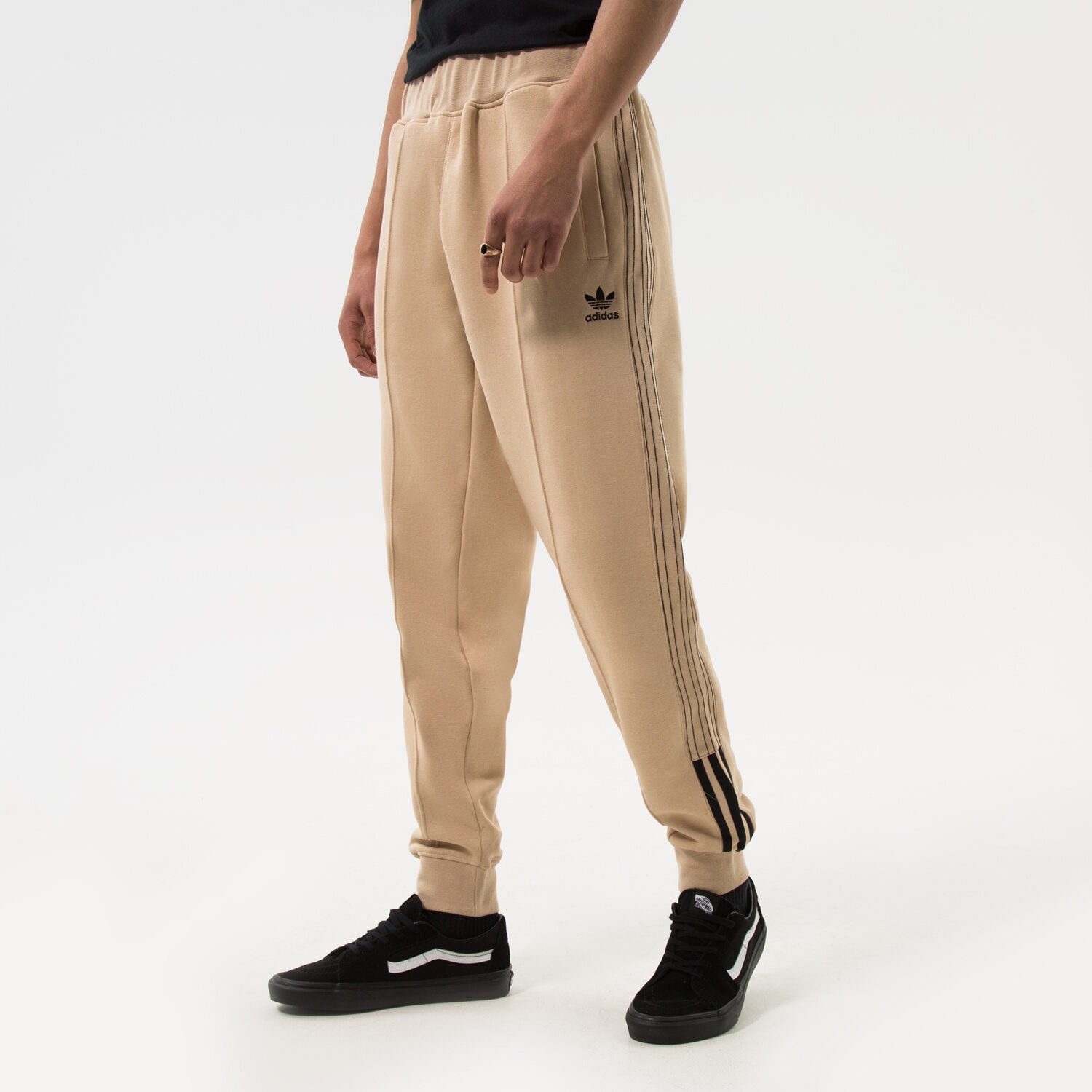 pánské kalhoty ADIDAS KALHOTY  FLEECE SST TP HI2996 BÉŽOVÁ
