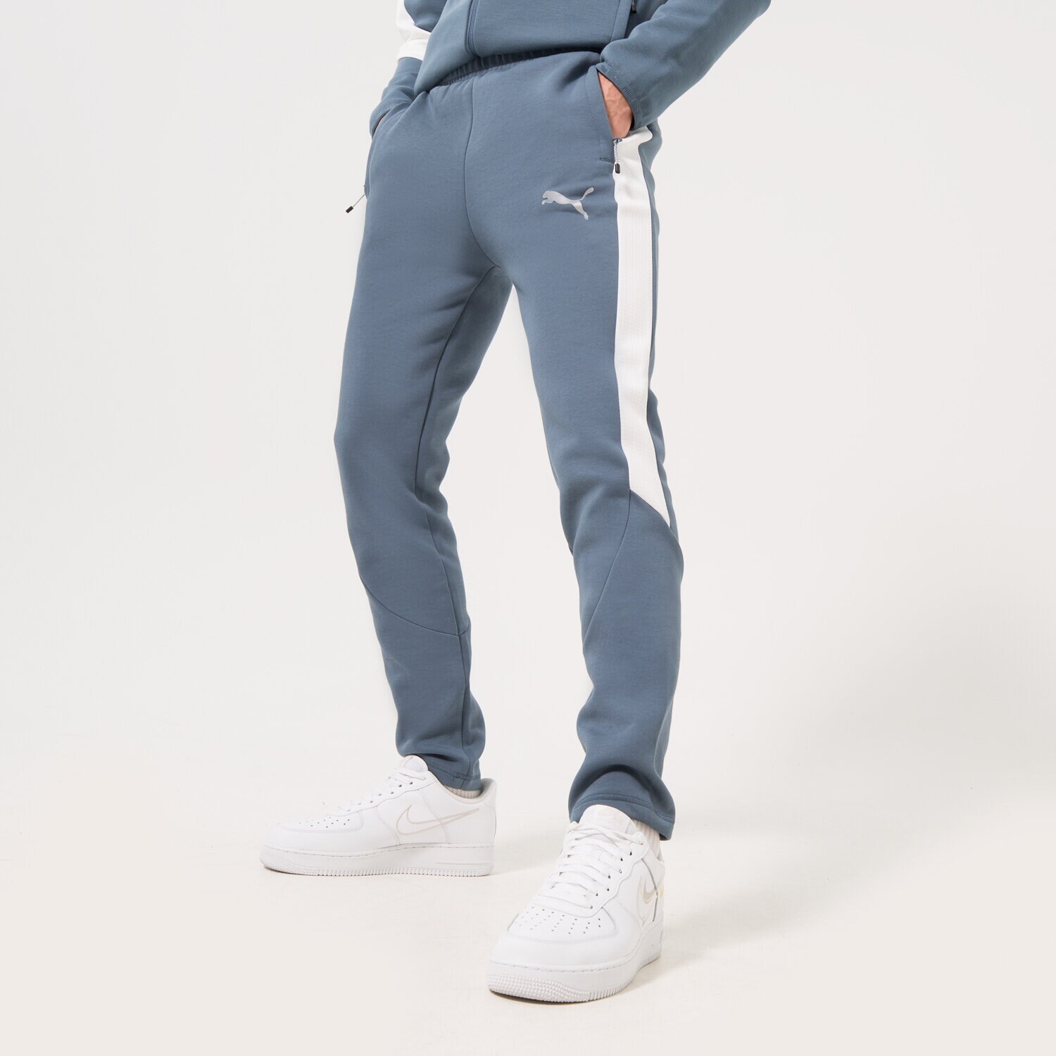 pánské kalhoty PUMA KALHOTY  PUMA EVOSTRIPE PANTS 849917-18 MODRÁ