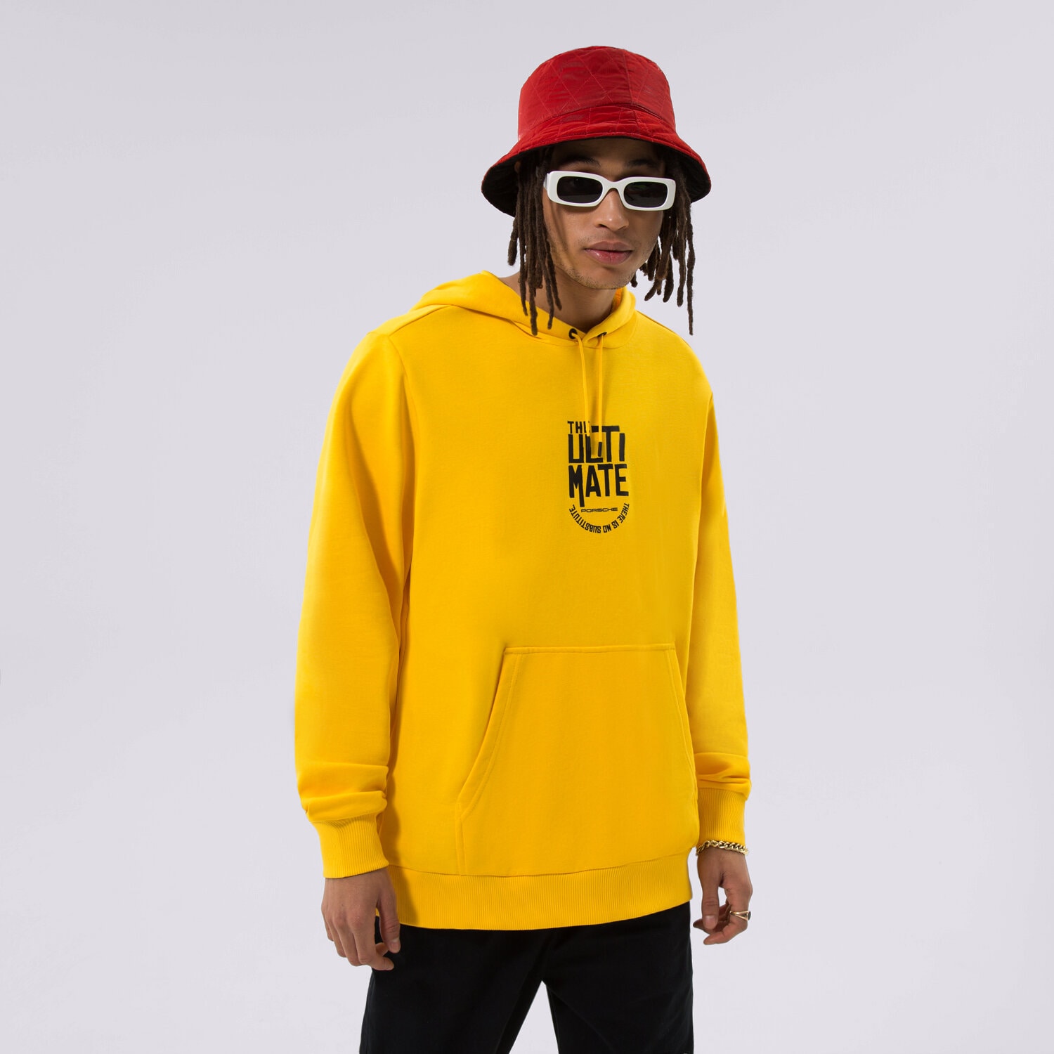 pánská mikina PUMA MIKINA S KAPUCÍ PUMA PL GRAPHIC HOODIE 534833-02 ŽLUTÁ