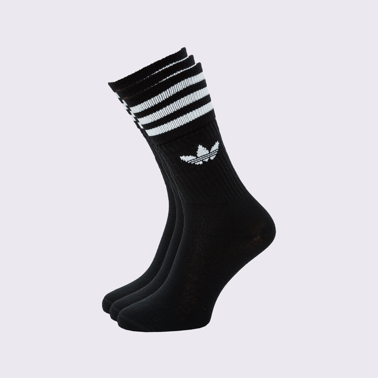 dámské ponožky ADIDAS PONOŽKY 3-PACK SOCKS HIGH CREW S21490 ČERNÁ