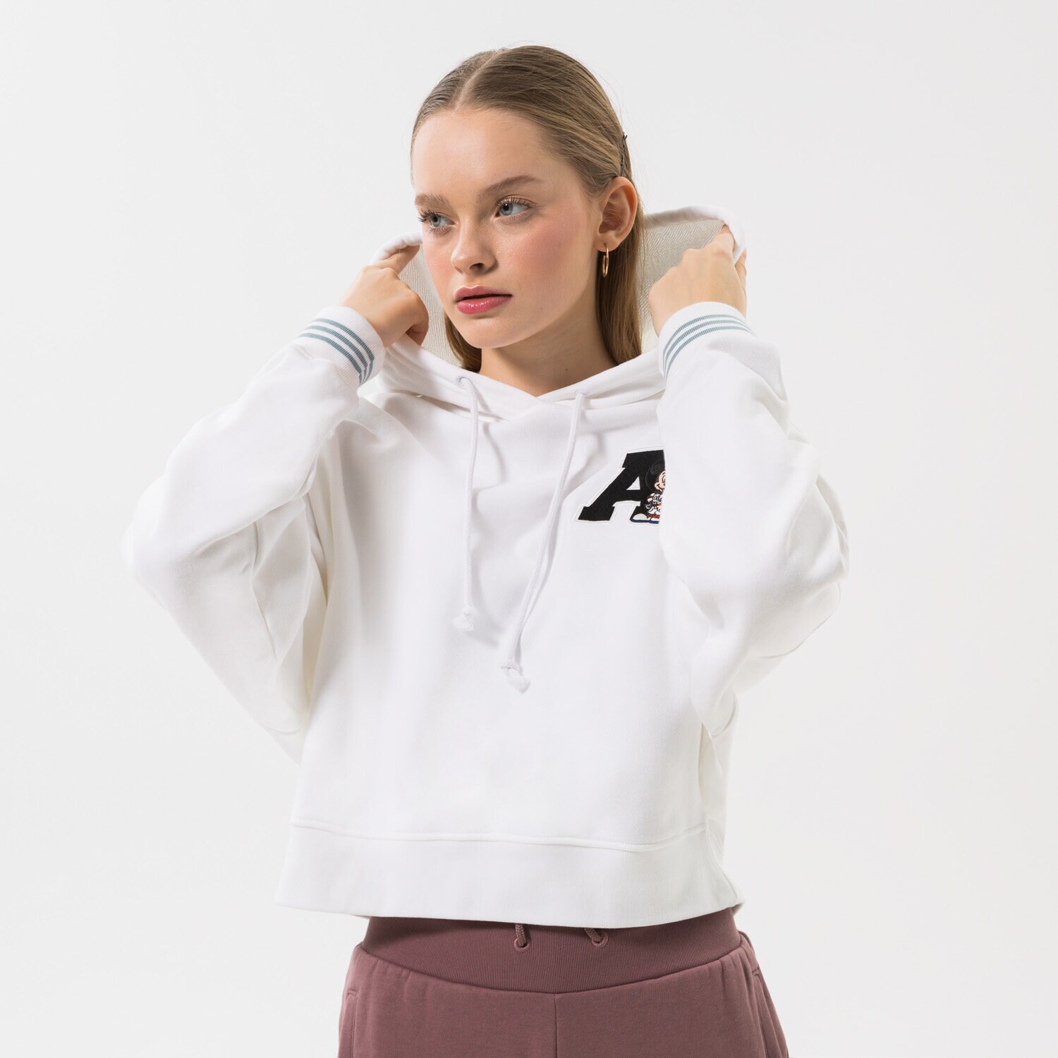 dámská mikina ADIDAS MIKINA S KAPUCÍ DISNEY HOODIE HL9055 BÍLÁ