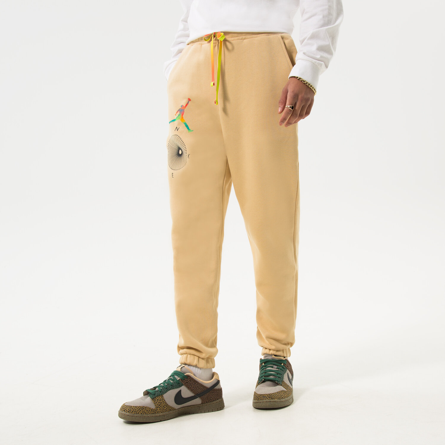 pánské kalhoty JORDAN KALHOTY  M J FLT MVP STMT FLC PO DQ8015-252 ŽLUTÁ