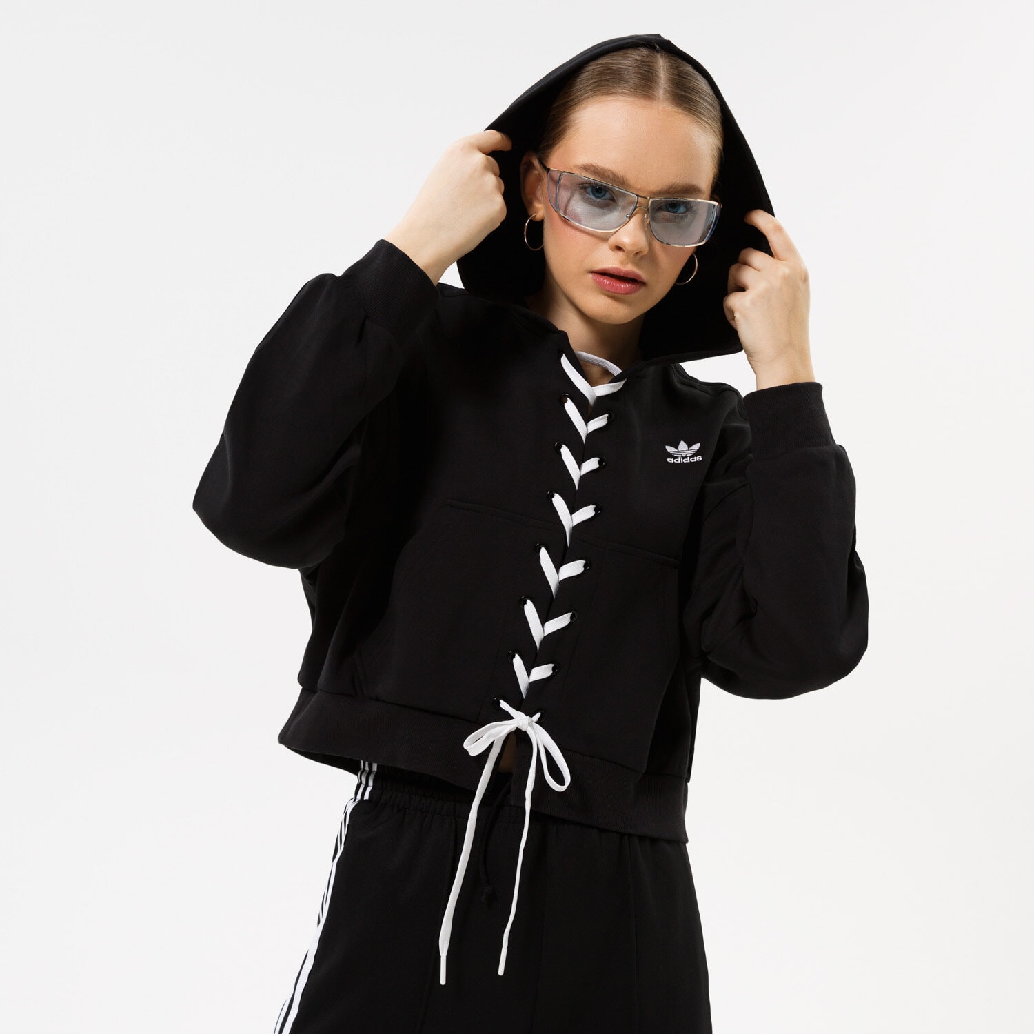 dámská mikina ADIDAS MIKINA S KAPUCÍ HOODIE HK5057 ČERNÁ