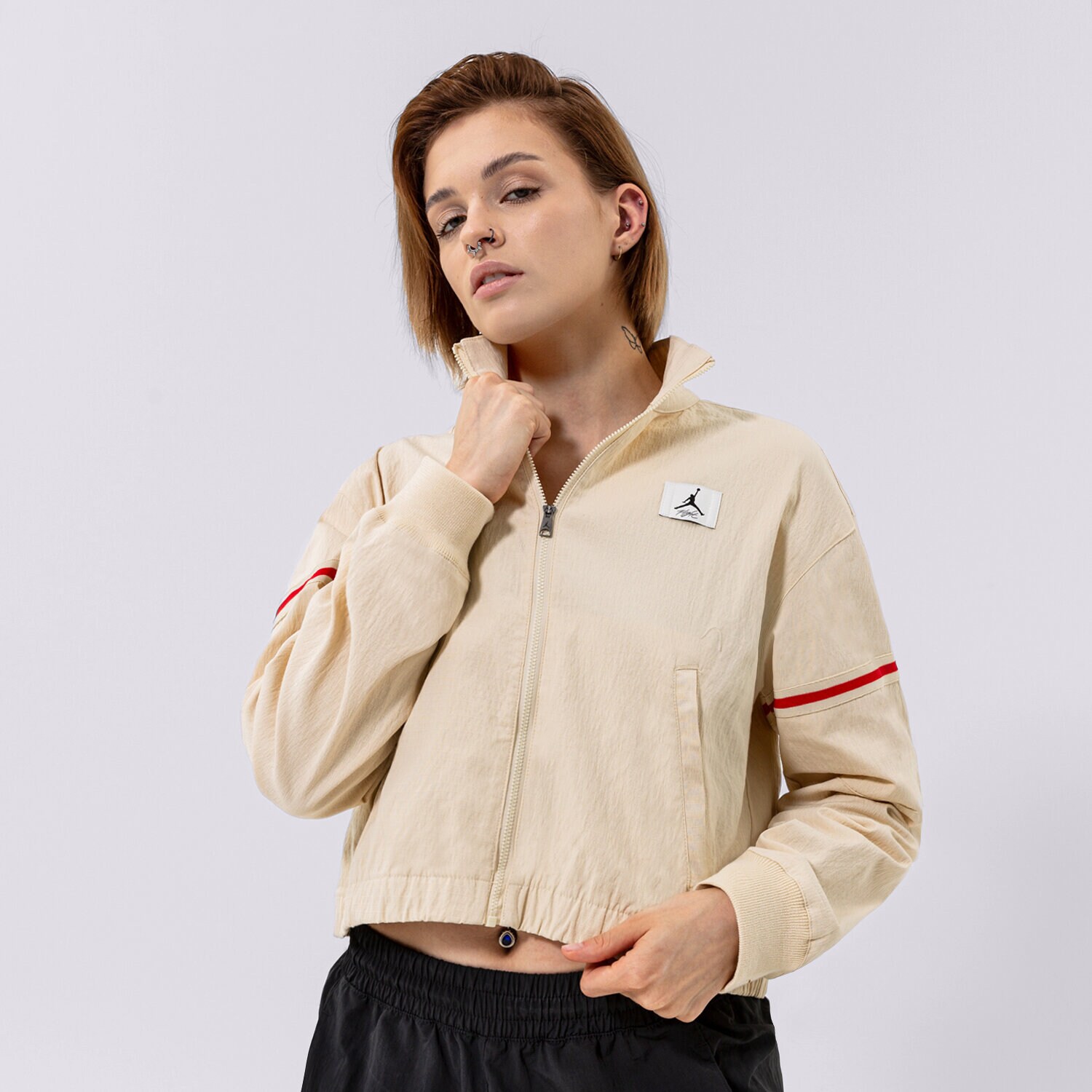 Přechodná bunda dámská (podzimní, jarní) JORDAN BUNDA W J FLIGHT WVN JACKET DQ4625-234 BÉŽOVÁ