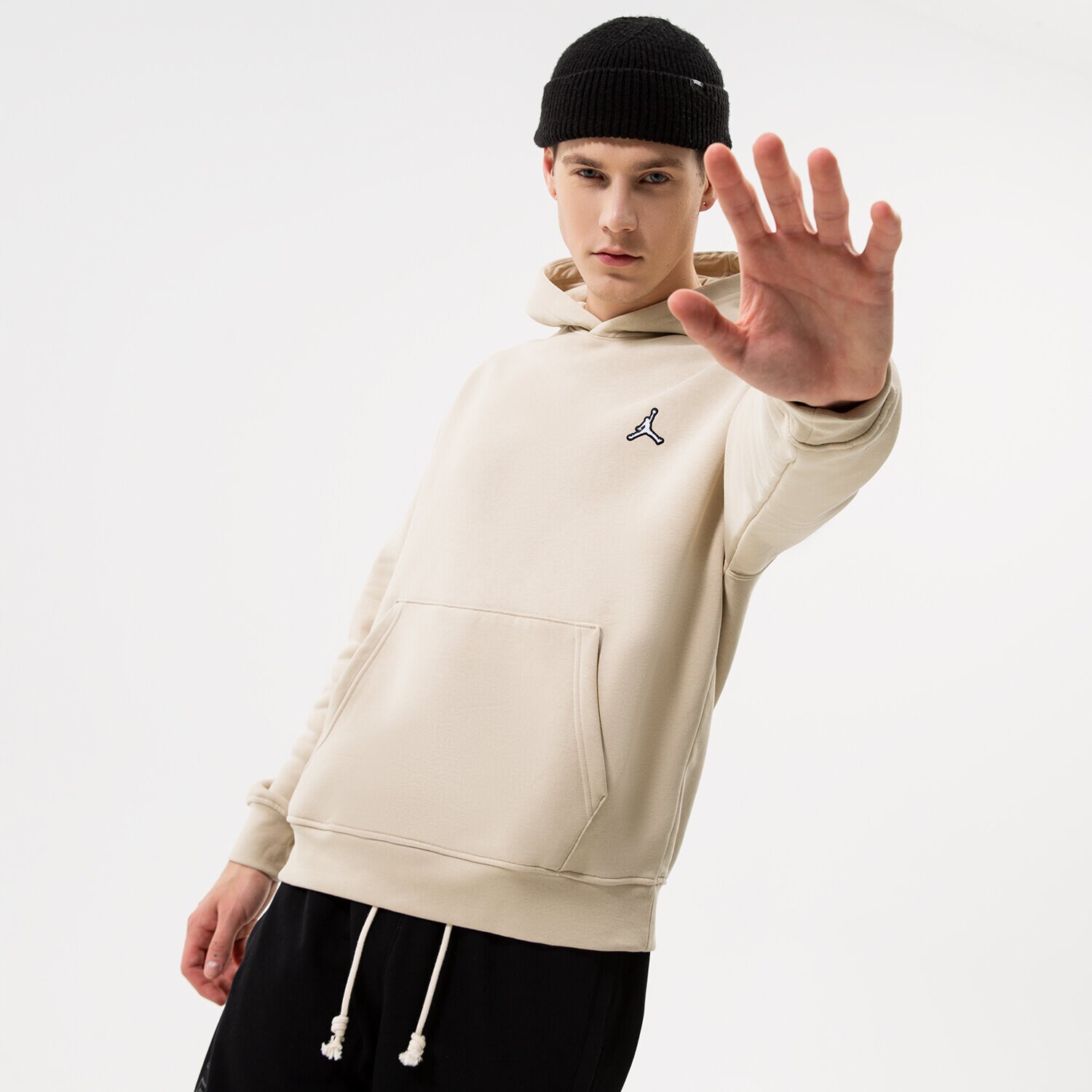 pánská mikina JORDAN MIKINA S KAPUCÍ M J ESSENTIAL FL DQ7466-206 BÉŽOVÁ