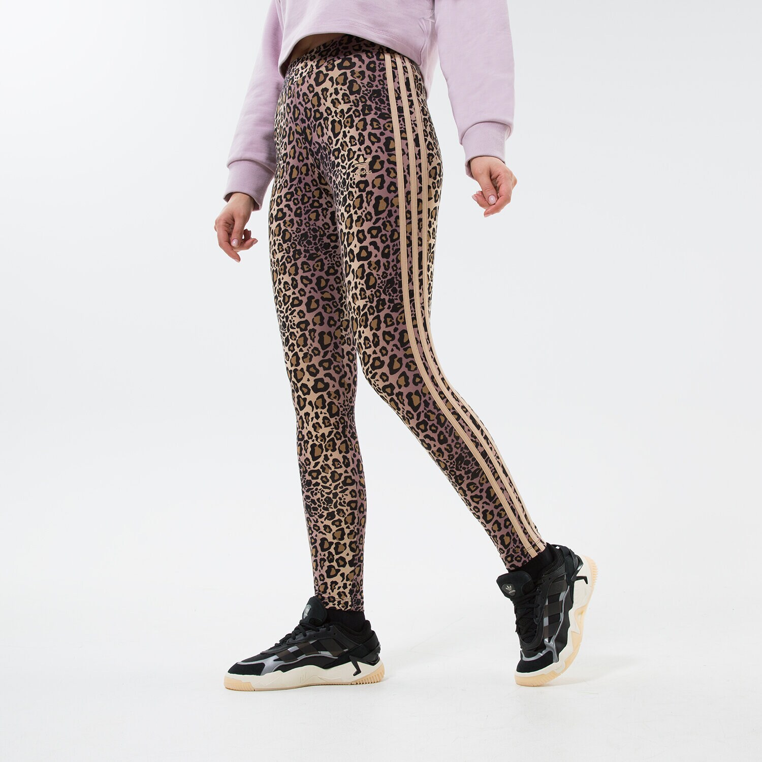dámské kalhoty ADIDAS LEGGINGS 7/8 LEGGINGS HK5191 HNĚDÁ
