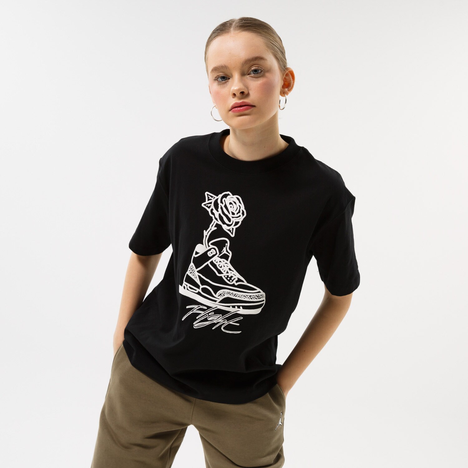 dámské tričko JORDAN TRIČKO W J FLIGHT GF GFX TEE DV1408-010 ČERNÁ