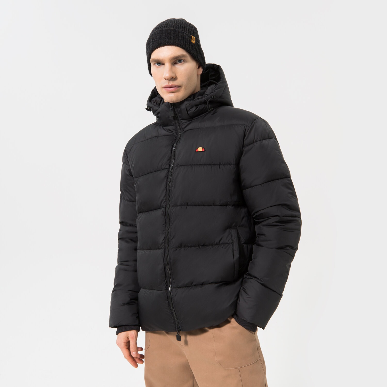 pánská zimní bunda ELLESSE BUNDA PÉŘOVÁ PADDERO JACKET BLK SHQ17079011 ČERNÁ