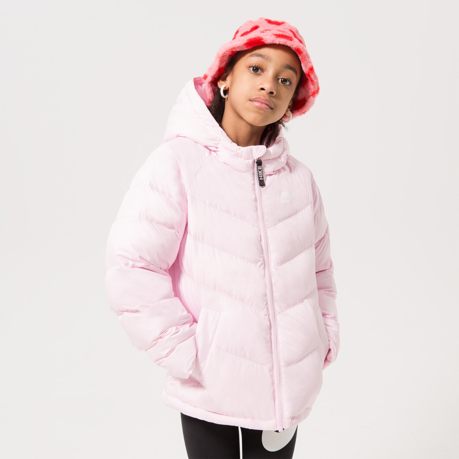 dětské tričko NIKE BUNDA ZIMNÍ K NSW SYNFL HD JKT GIRL DX1264-663 RŮŽOVÁ