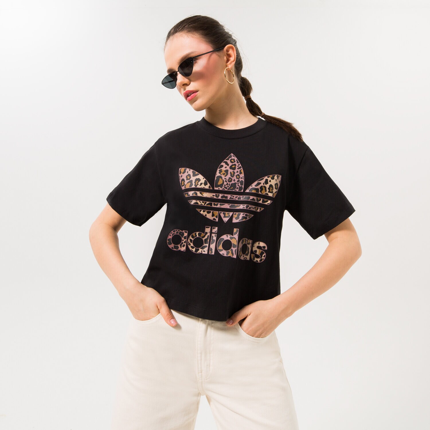 dámské tričko ADIDAS TRIČKO LOGO HK5187 ČERNÁ