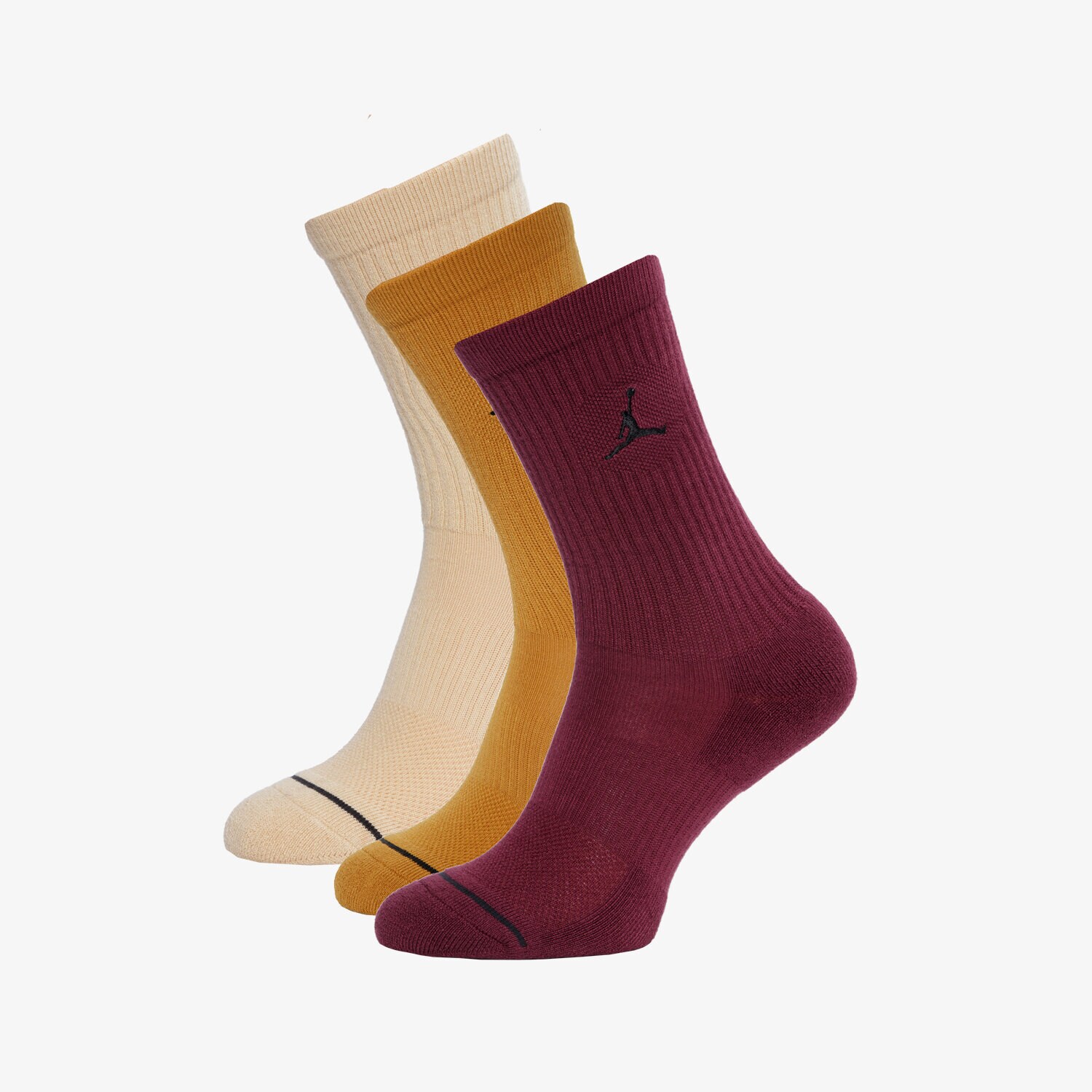 dámské ponožky JORDAN- PONOŽKY U J EVERYDAY CUSH POLY 3PR - 14 3PR - 144 DX9632-903 ČERVENÁ