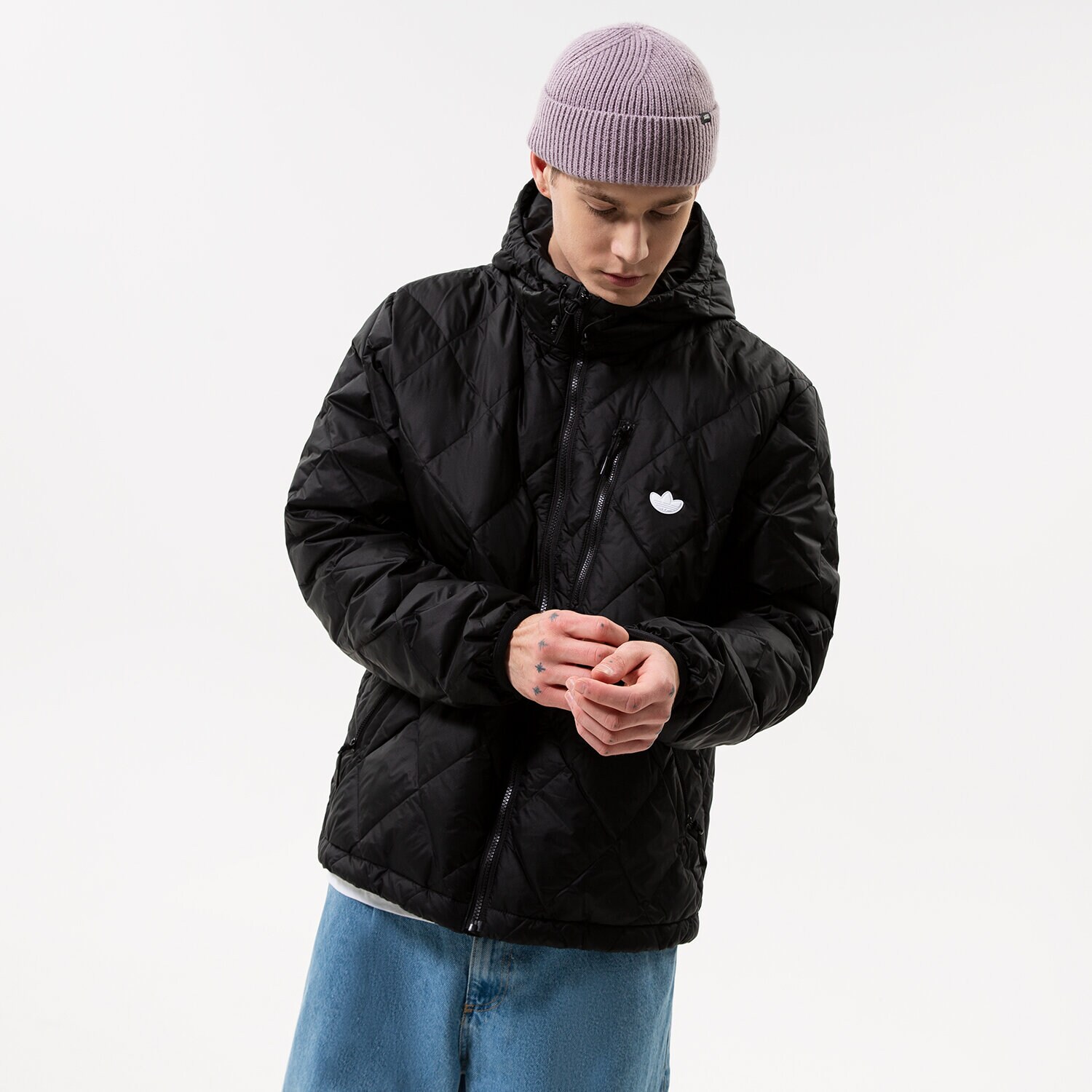 pánská zimní bunda ADIDAS BUNDA ZIMNÍ DOWN QUILT PUFF HL9205 ČERNÁ