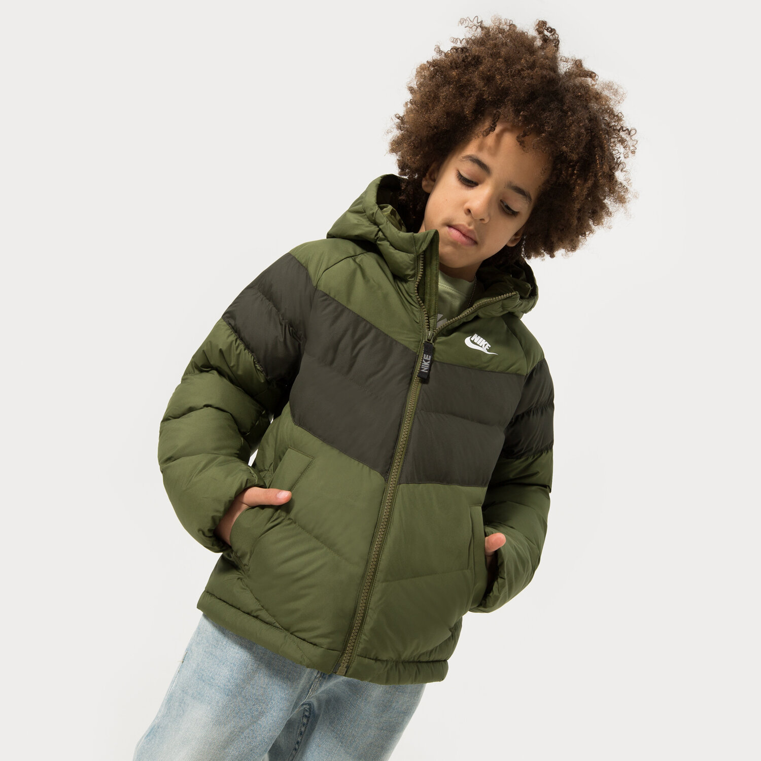 dětské tričko NIKE BUNDA ZIMNÍ K NSW SYNFL HD JKT BOY DX1264-326 KHAKI