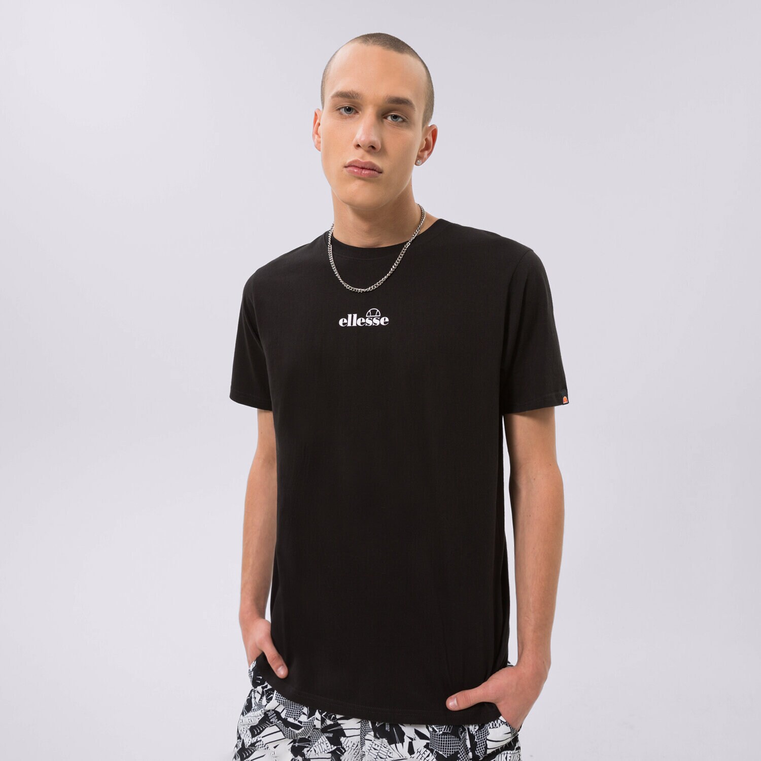 pánské tričko ELLESSE TRIČKO OLLIO TEE SHIRT BLK SHP16463011 ČERNÁ