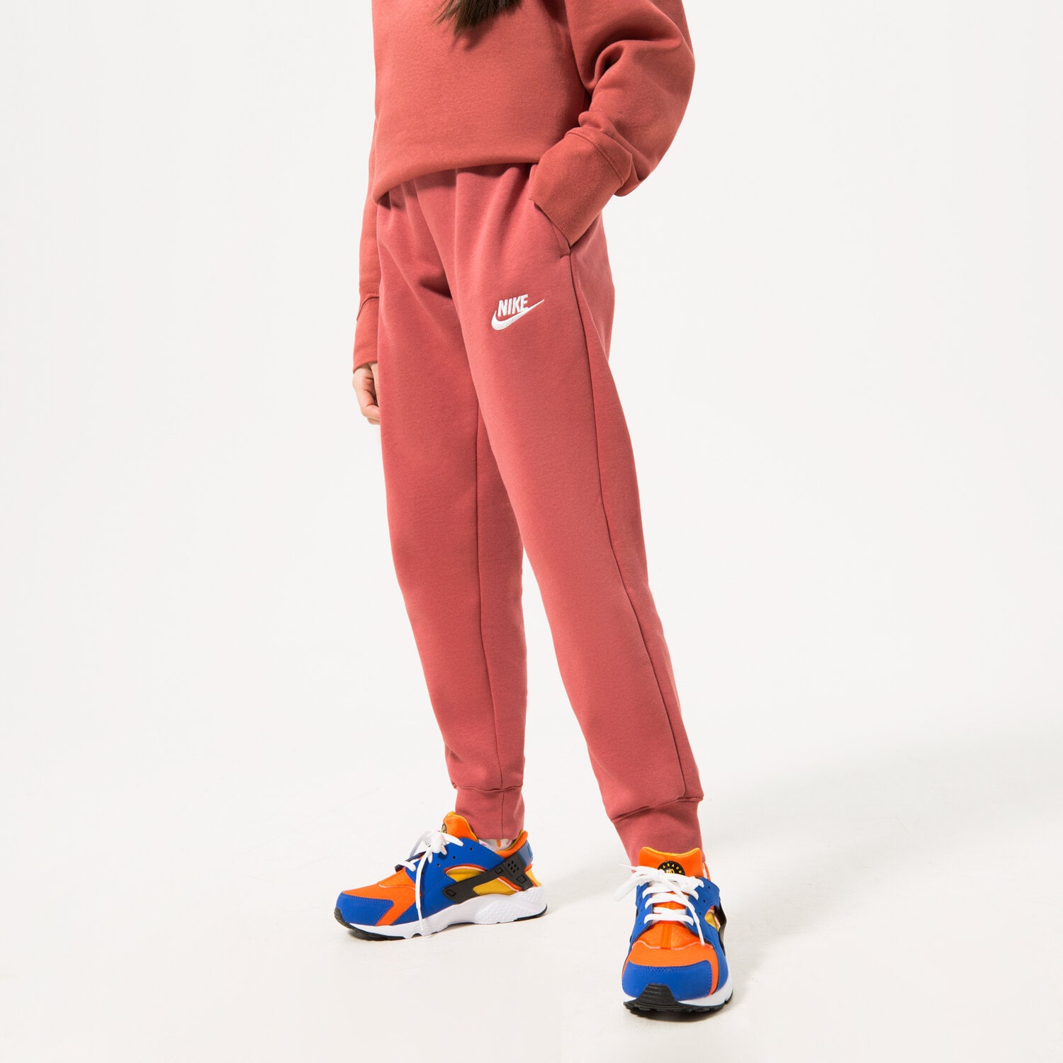 dětské kalhoty NIKE KALHOTY  SPORTSWEAR CLUB FLEECE GIRL DC7207-691 RŮŽOVÁ