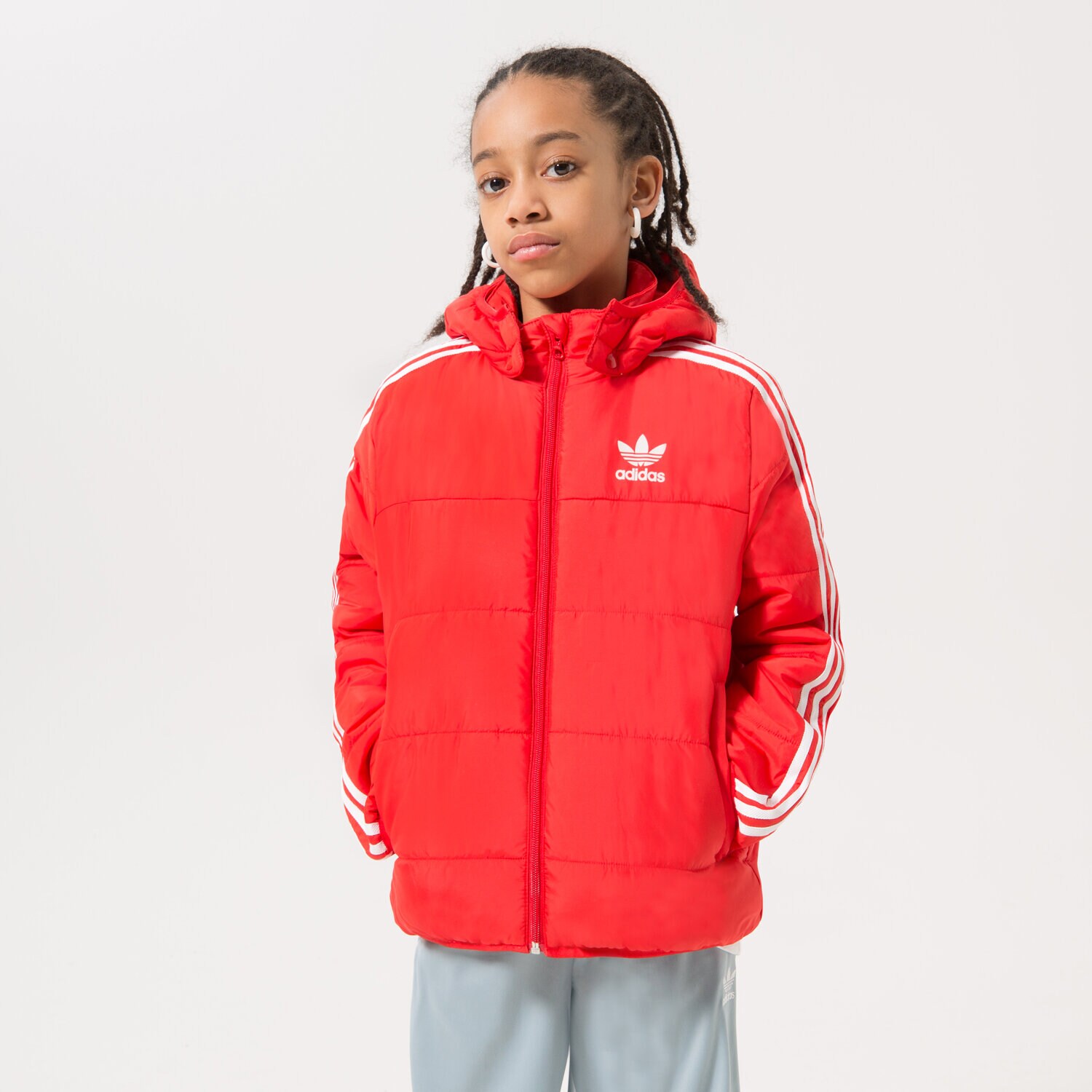 dětské tričko ADIDAS BUNDA PADDED JACKET GIRL HK0387 ČERVENÁ