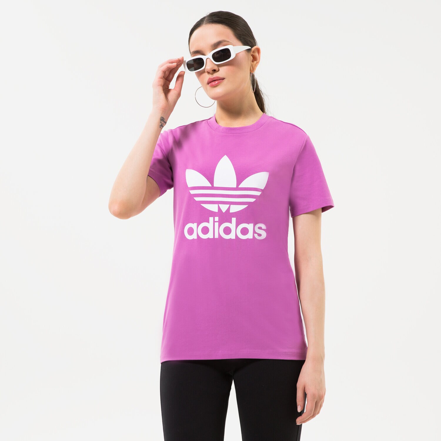 dámské tričko ADIDAS TRIČKO TREFOIL TEE HK9640 RŮŽOVÁ