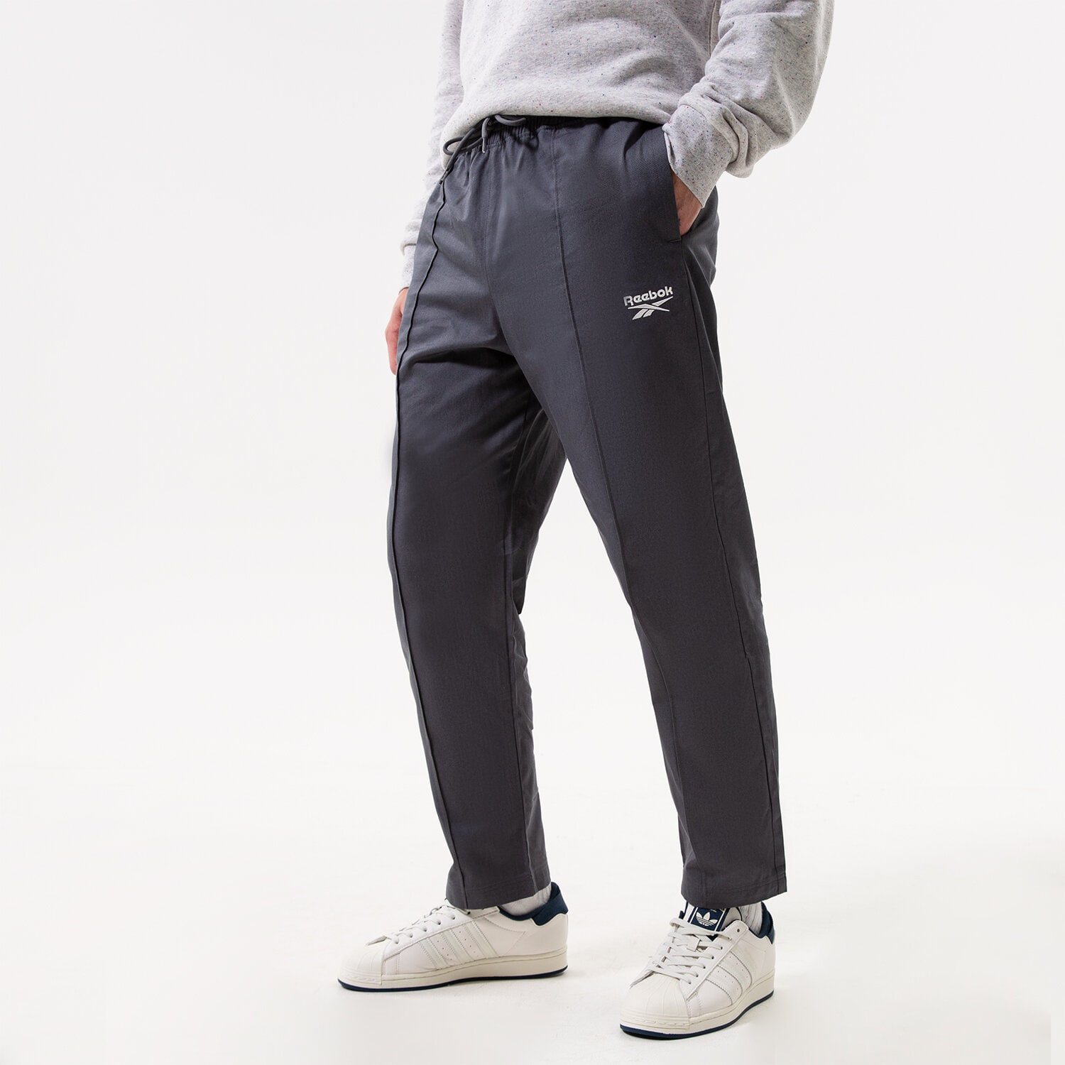 pánské kalhoty REEBOK KALHOTY  CLASSIC WARDROBE TWILL PANTS HS0821 ČERNÁ