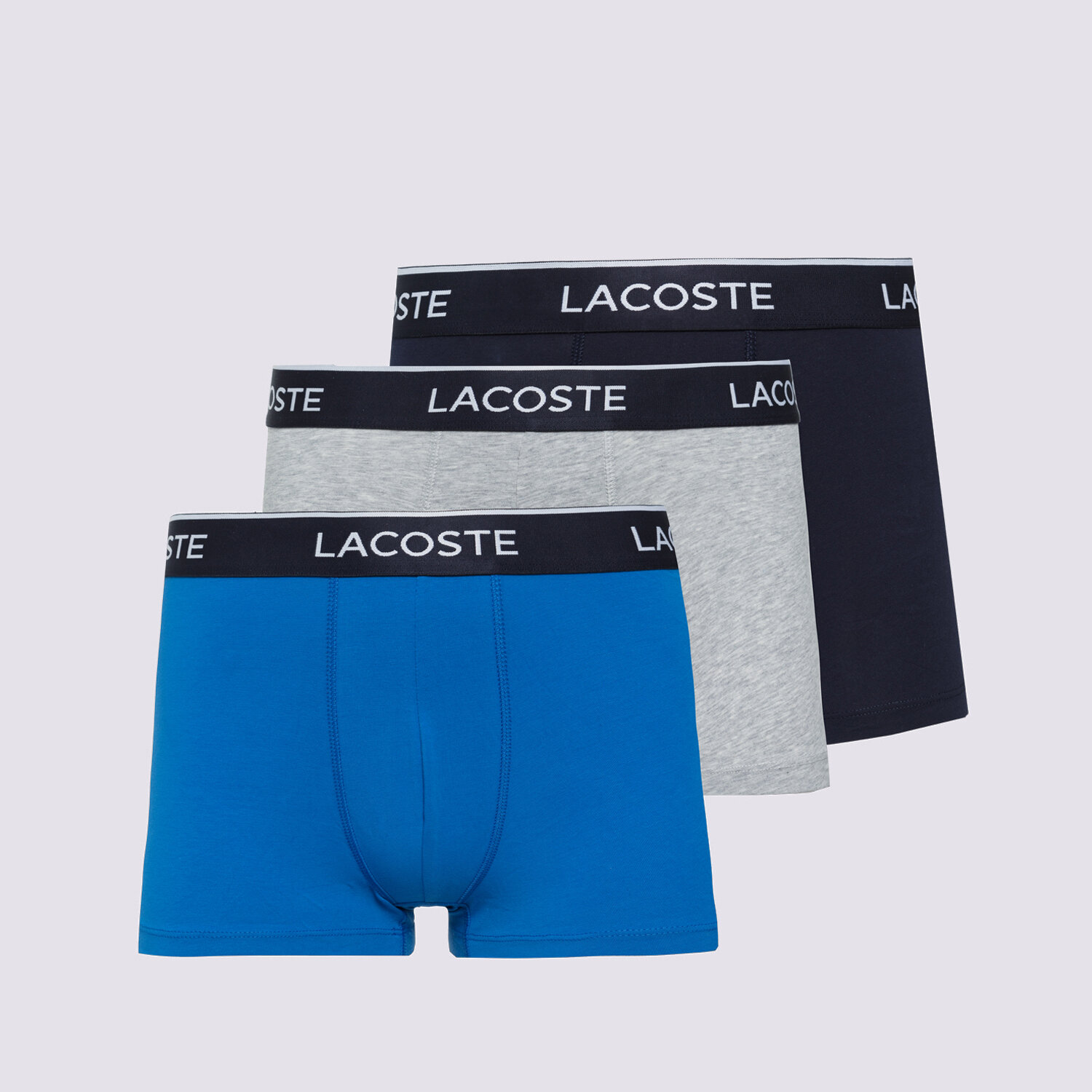 pánské spodní prádlo LACOSTE TRENKY MARINA/NAVY BLUE-SILVER C 5H3389DWX VÍCEBAREVNÁ