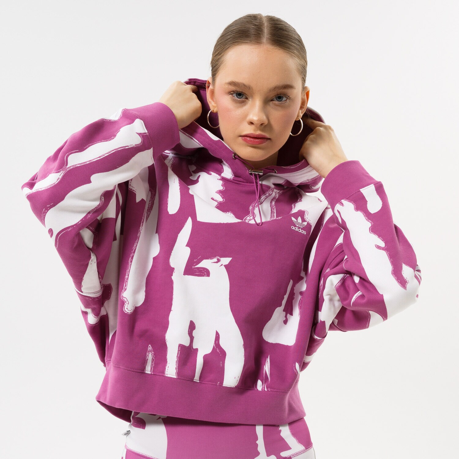 dámská mikina ADIDAS MIKINA S KAPUCÍ HOODIE HK5196 RŮŽOVÁ