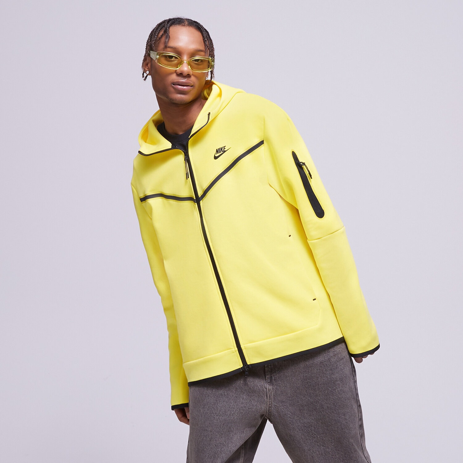 pánská mikina NIKE MIKINA S KAPUCÍ SPORTSWEAR TECH FLEECE CU4489-765 ŽLUTÁ