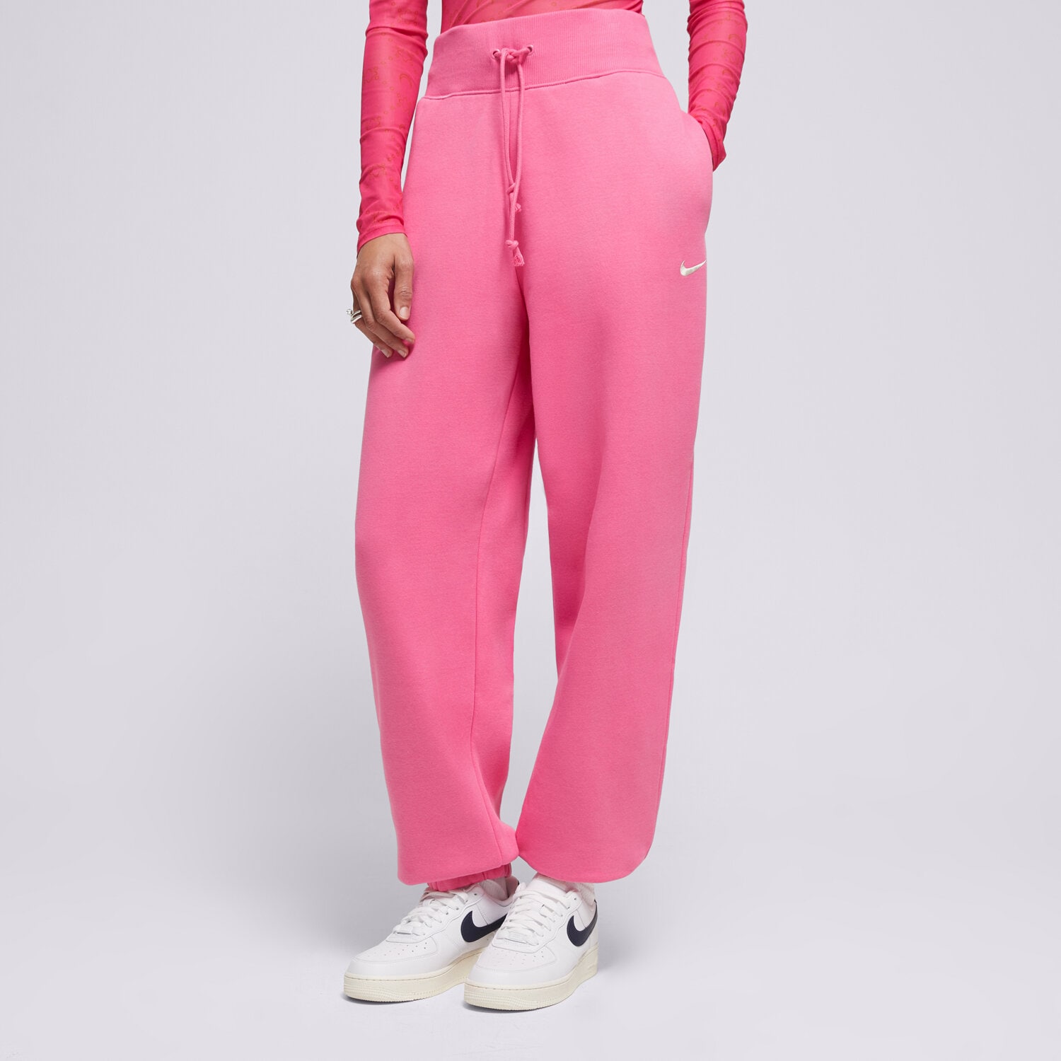 dámské kalhoty NIKE KALHOTY  W NSW PHNX FLC HR OS PANT DQ5887-684 RŮŽOVÁ
