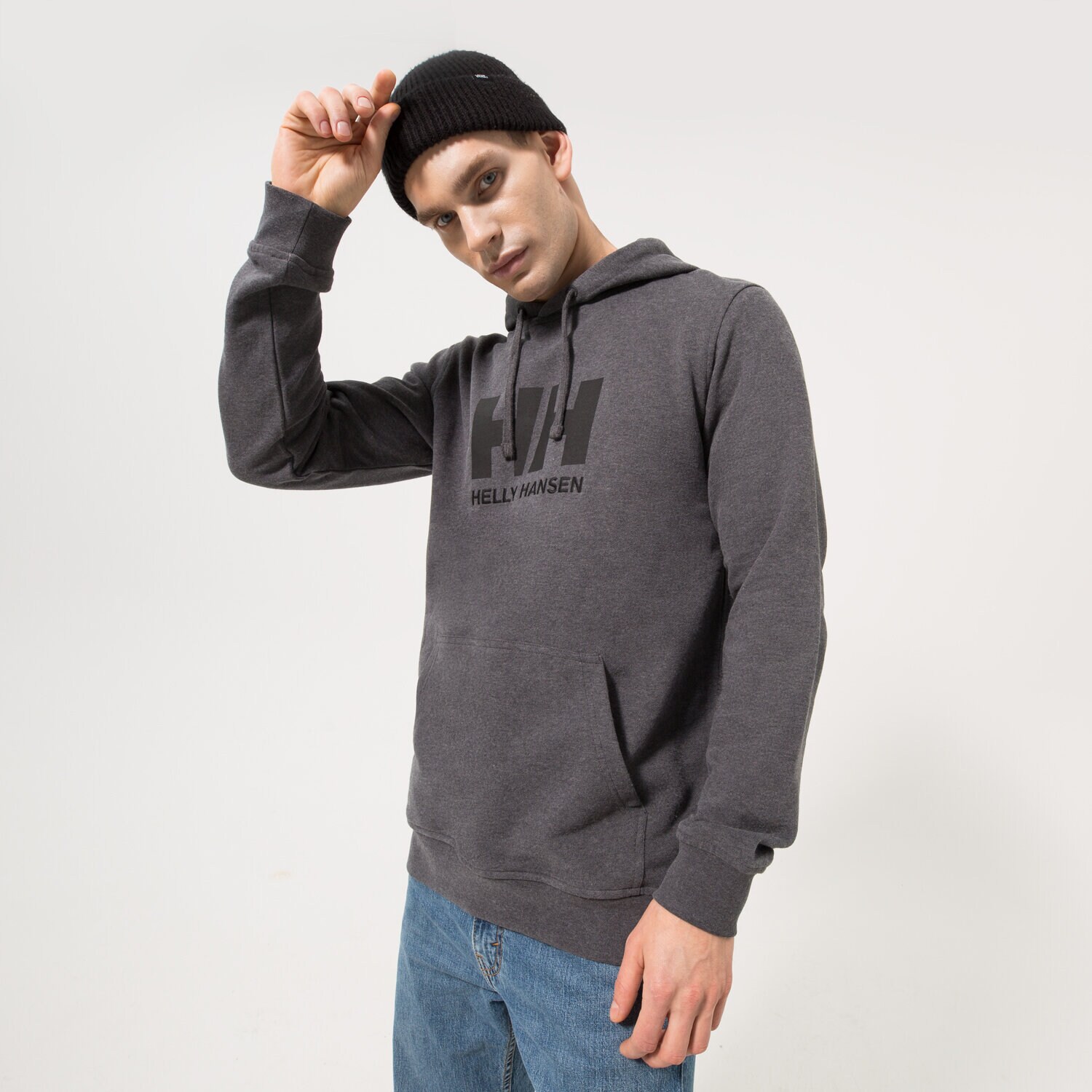 pánská mikina HELLY HANSEN MIKINA S KAPUCÍ HH LOGO HOODIE 33977981 ŠEDÁ