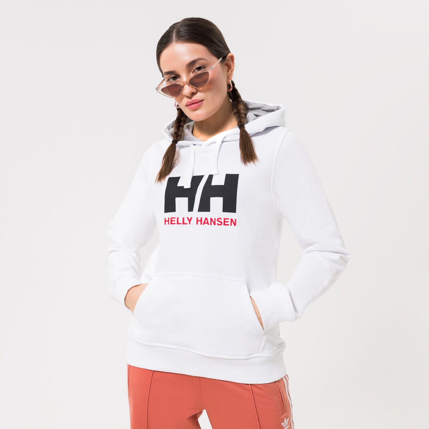 dámská mikina HELLY HANSEN MIKINA S KAPUCÍ W HH LOGO HOODIE 33978001 BÍLÁ