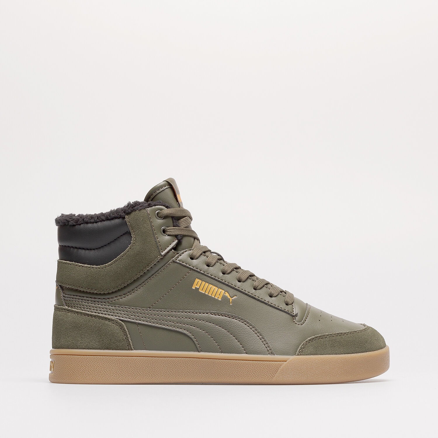 pánská outdoorová obuv PUMA SHUFFLE MID FUR 38760902 KHAKI