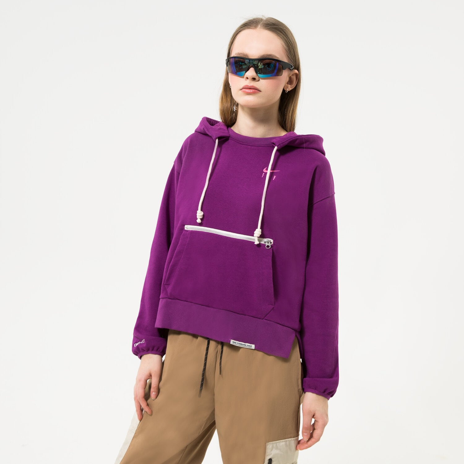 dámská mikina NIKE MIKINA S KAPUCÍ W NK DF STD ISSUE PO HOODIE NBA DA6483-503 FIALOVÁ