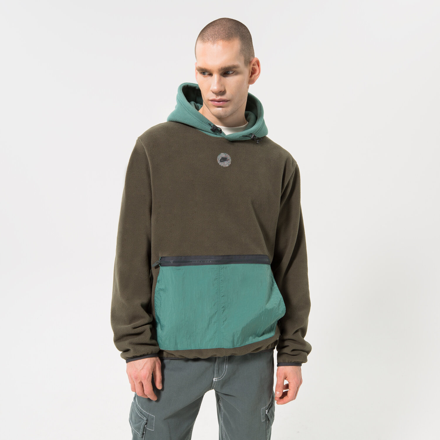 pánská mikina NIKE MIKINA S KAPUCÍ M NSW   SPU HOODY FLEECE MIKINA DZ5641-325 ZELENÁ