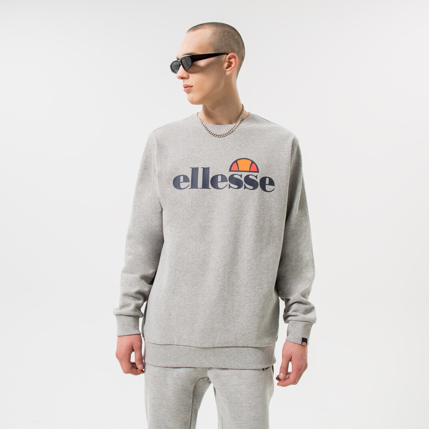 pánská mikina ELLESSE MIKINA SL SUCCISO GREY SHC07930112 ŠEDÁ