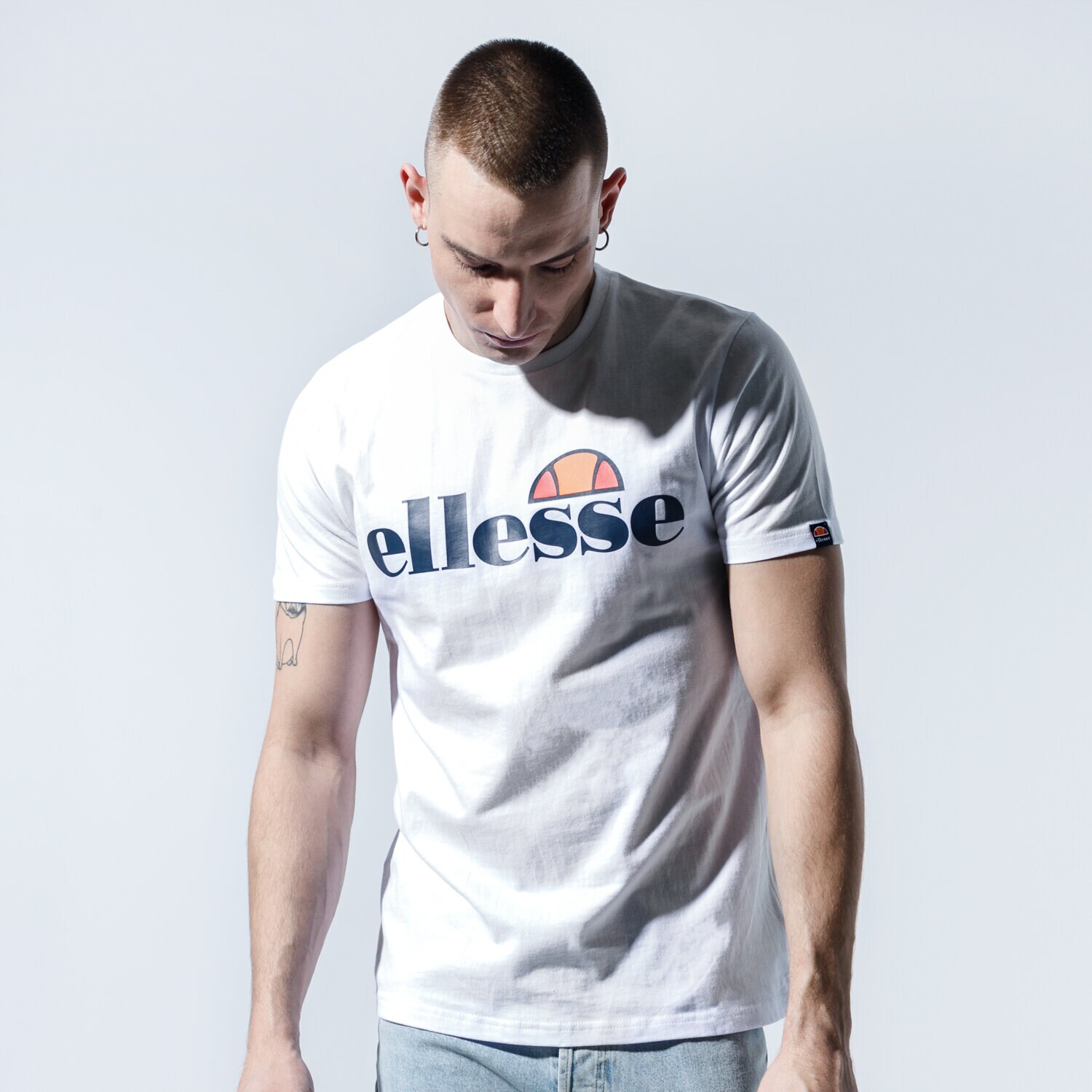 pánské tričko ELLESSE TRIČKO SL PRADO WHT SHC07405908 BÍLÁ