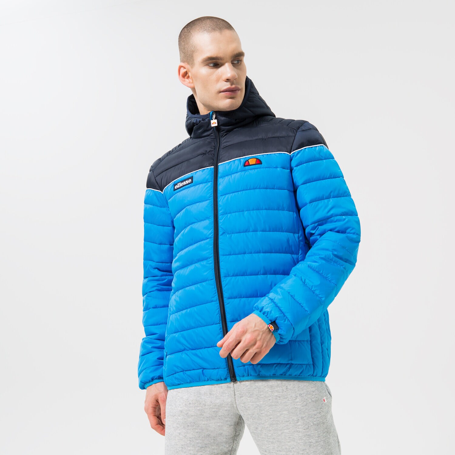 pánská zimní bunda ELLESSE BUNDA PÉŘOVÁ LOMBARDY 2 NAVY/BLUE PADDED JACKET SHK13274433 TMAVOMODRÁ
