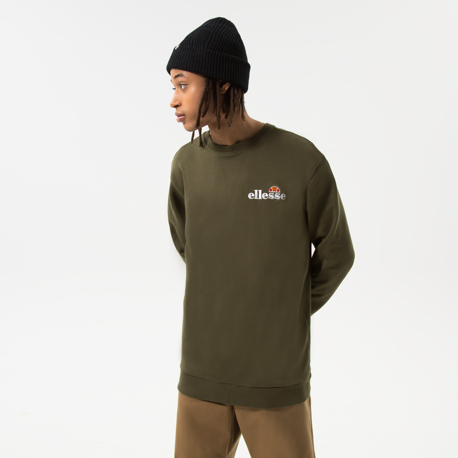 pánská mikina ELLESSE MIKINA FIERRO SWEATSHIRT KHA SHS08784506 KHAKI