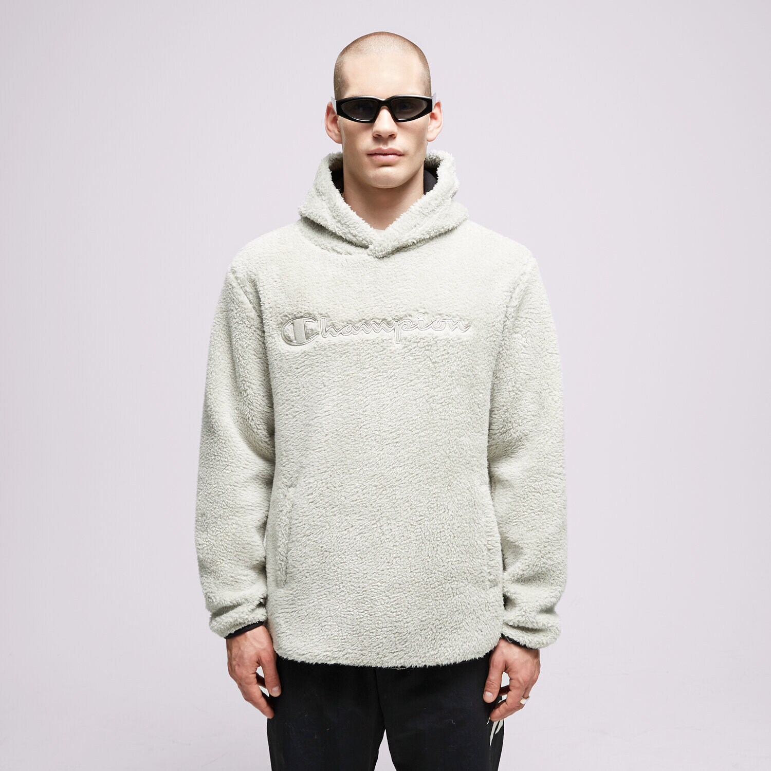 pánská mikina CHAMPION MIKINA S KAPUCÍ HOODED TOP 214973ES066 KHAKI