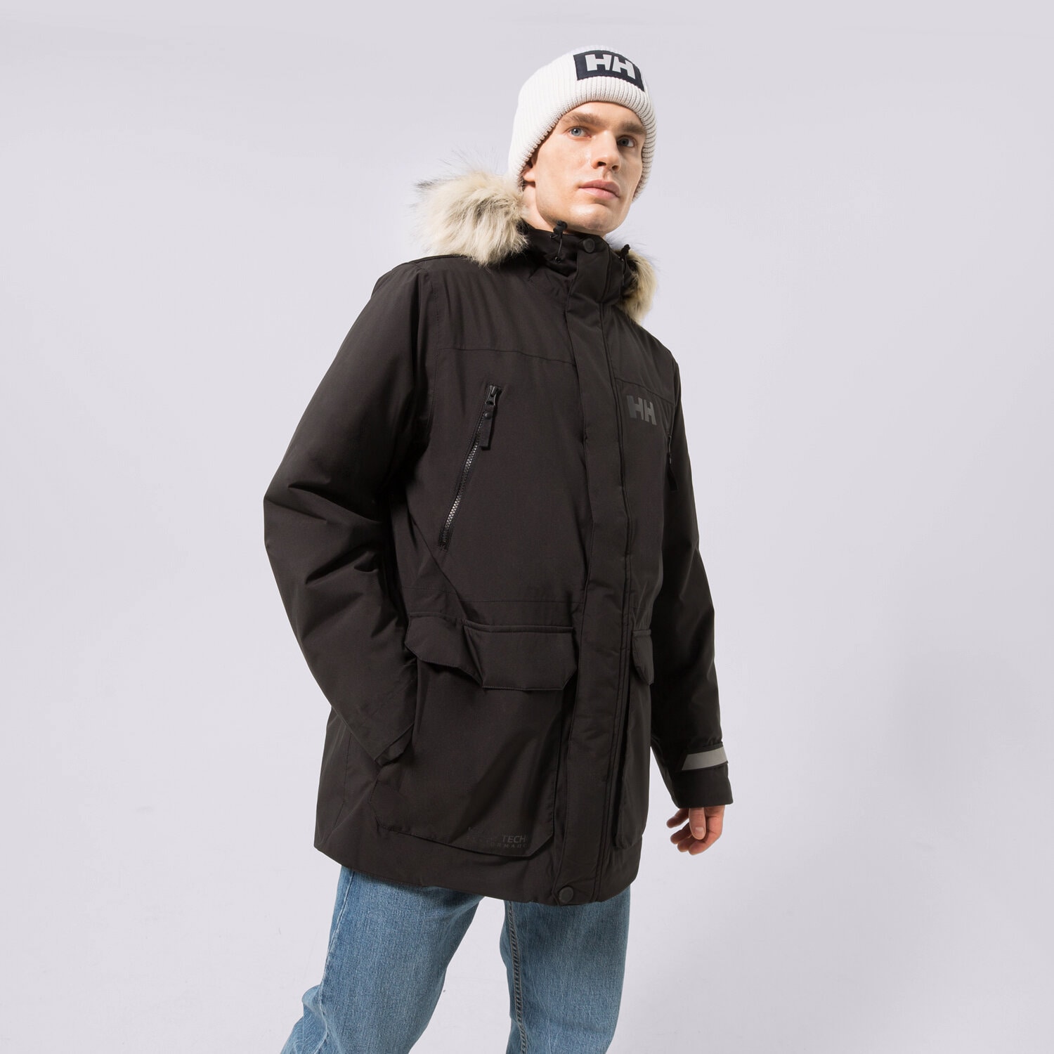 pánská zimní bunda HELLY HANSEN BUNDA ZIMNÍ REINE PARKA 53630990 ČERNÁ