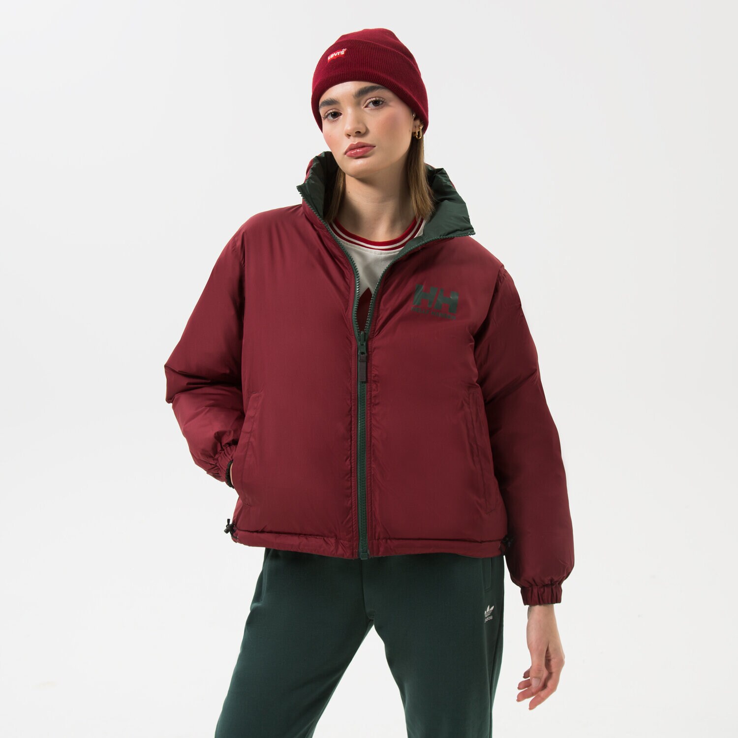 dámská zimní bunda HELLY HANSEN BUNDA ZIMNÍ W HH URBAN REVERSIBLE 29664391 BORDOVÁ