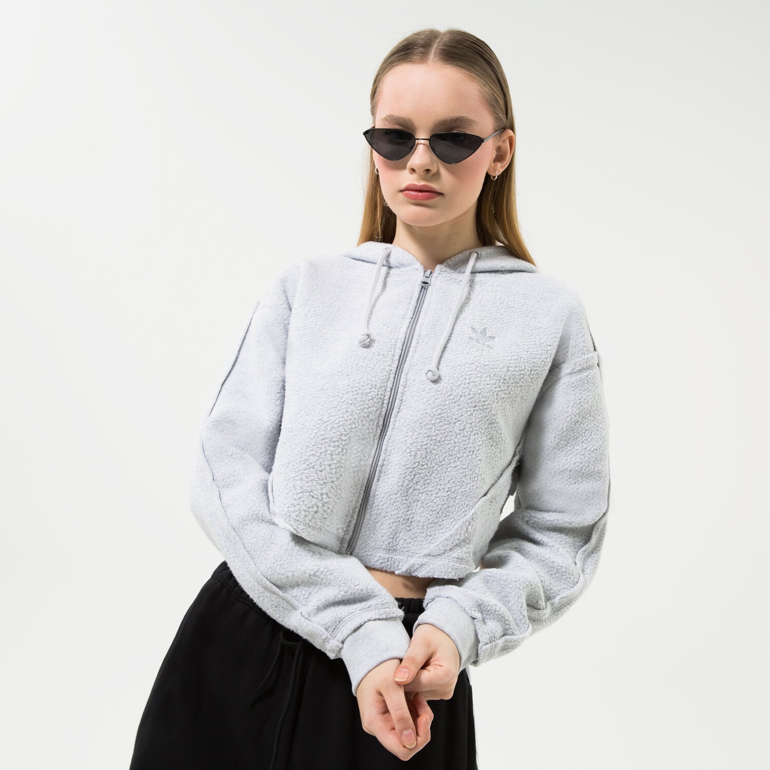 dámská mikina ADIDAS MIKINA ROZEPÍNACÍ   S KAPUCÍ FULL ZIP HOODIE HL9140 BÉŽOVÁ