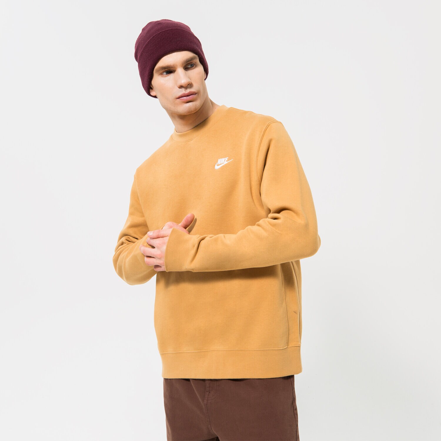 pánská mikina NIKE MIKINA SPORTSWEAR CLUB FLEECE BV2662-722 hořčicová