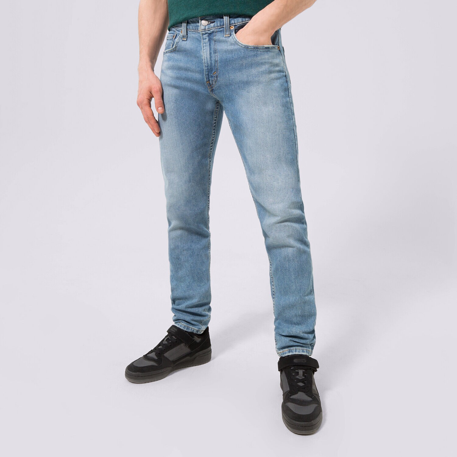 pánské kalhoty LEVI'S KALHOTY  512™ SLIM TAPER LO BALL 594370072 MODRÁ