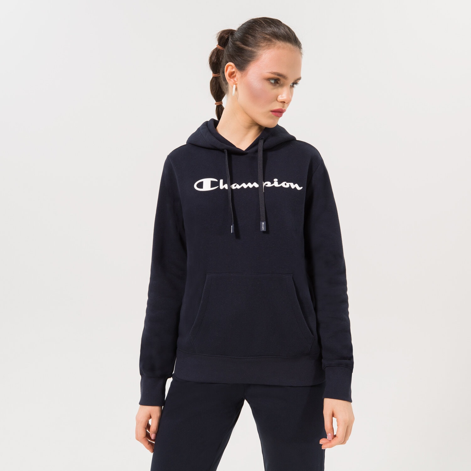 dámská mikina CHAMPION MIKINA S KAPUCÍ HOODED SWEATSHIRT 115687BS501 TMAVOMODRÁ