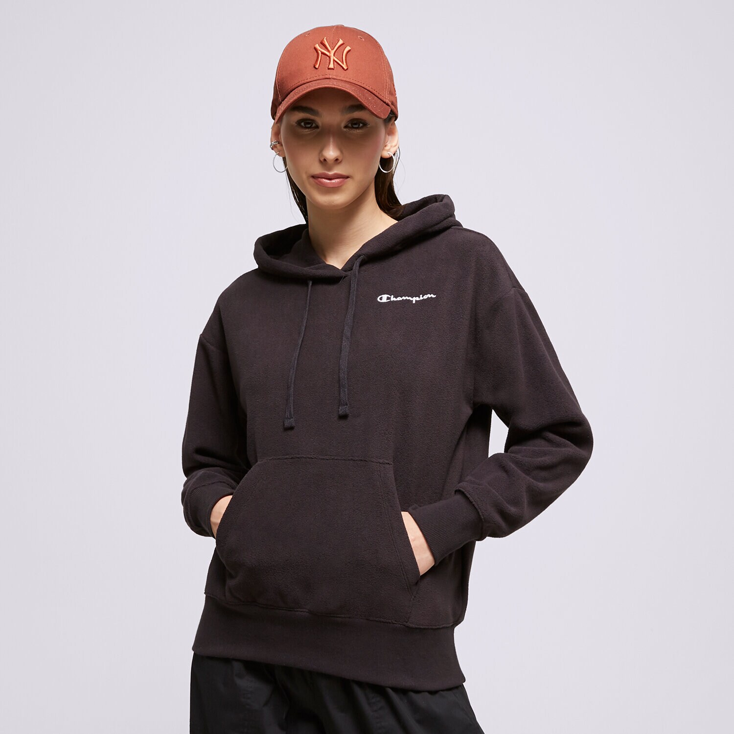 dámská mikina CHAMPION MIKINA S KAPUCÍ HOODED SWEATSHIRT 115747KK001 ČERNÁ