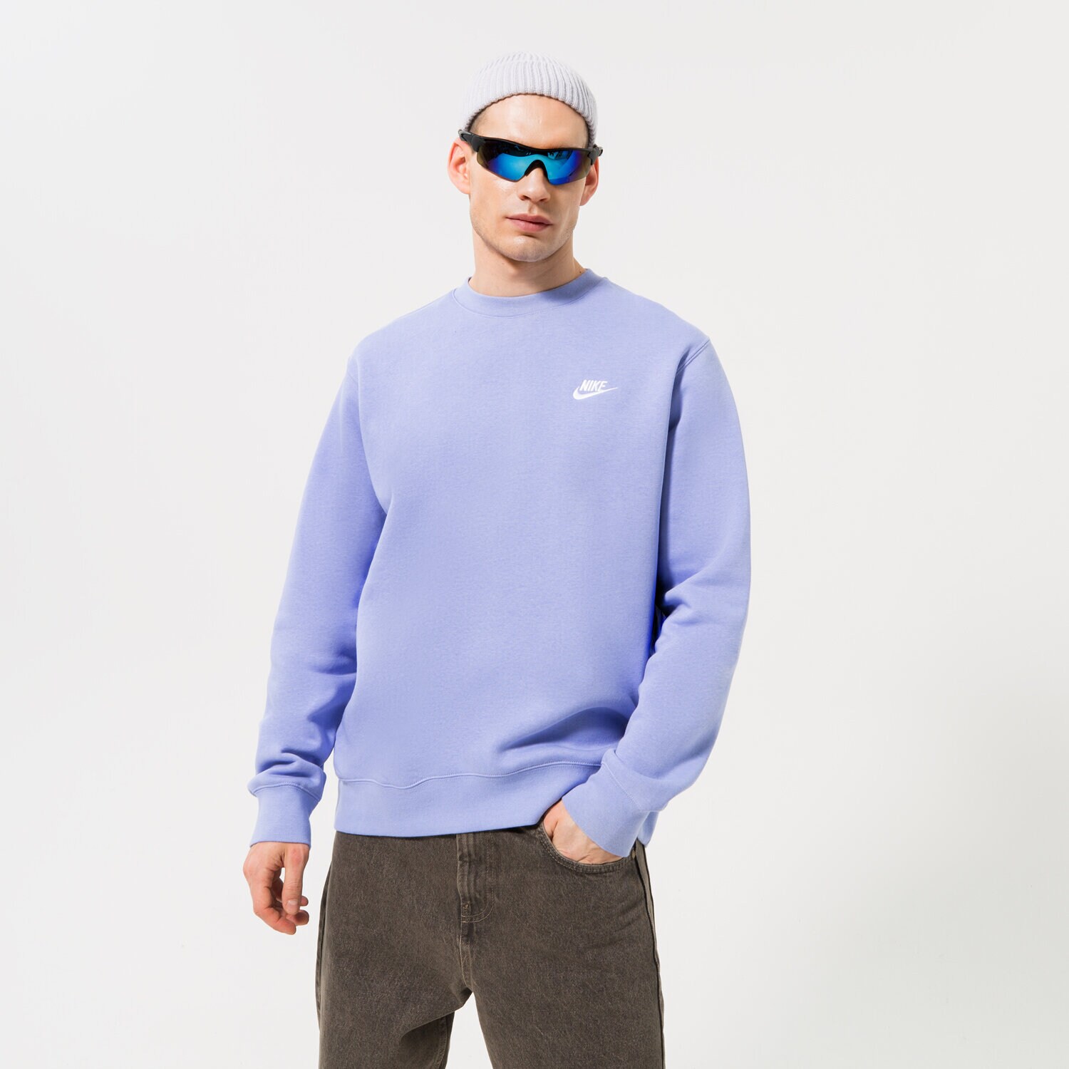 pánská mikina NIKE MIKINA SPORTSWEAR CLUB FLEECE BV2662-569 MODRÁ