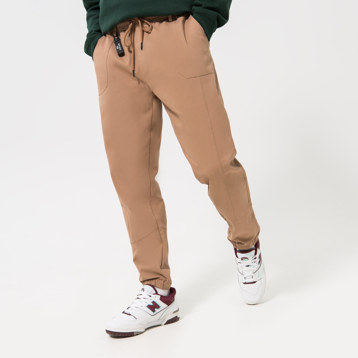 pánské kalhoty CONFRONT KALHOTY URBAN KHAKI CF123SPM10001 HNĚDÁ
