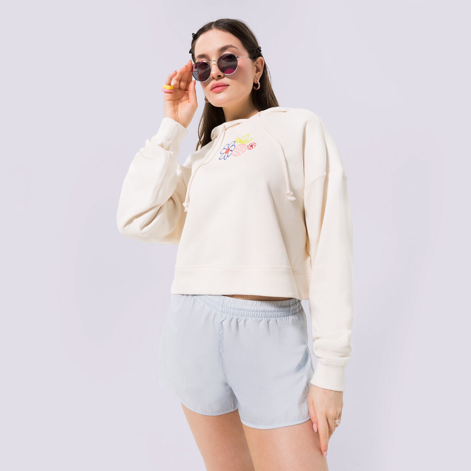 dámská mikina ADIDAS MIKINA S KAPUCÍ HOODIE GP3495 BÉŽOVÁ