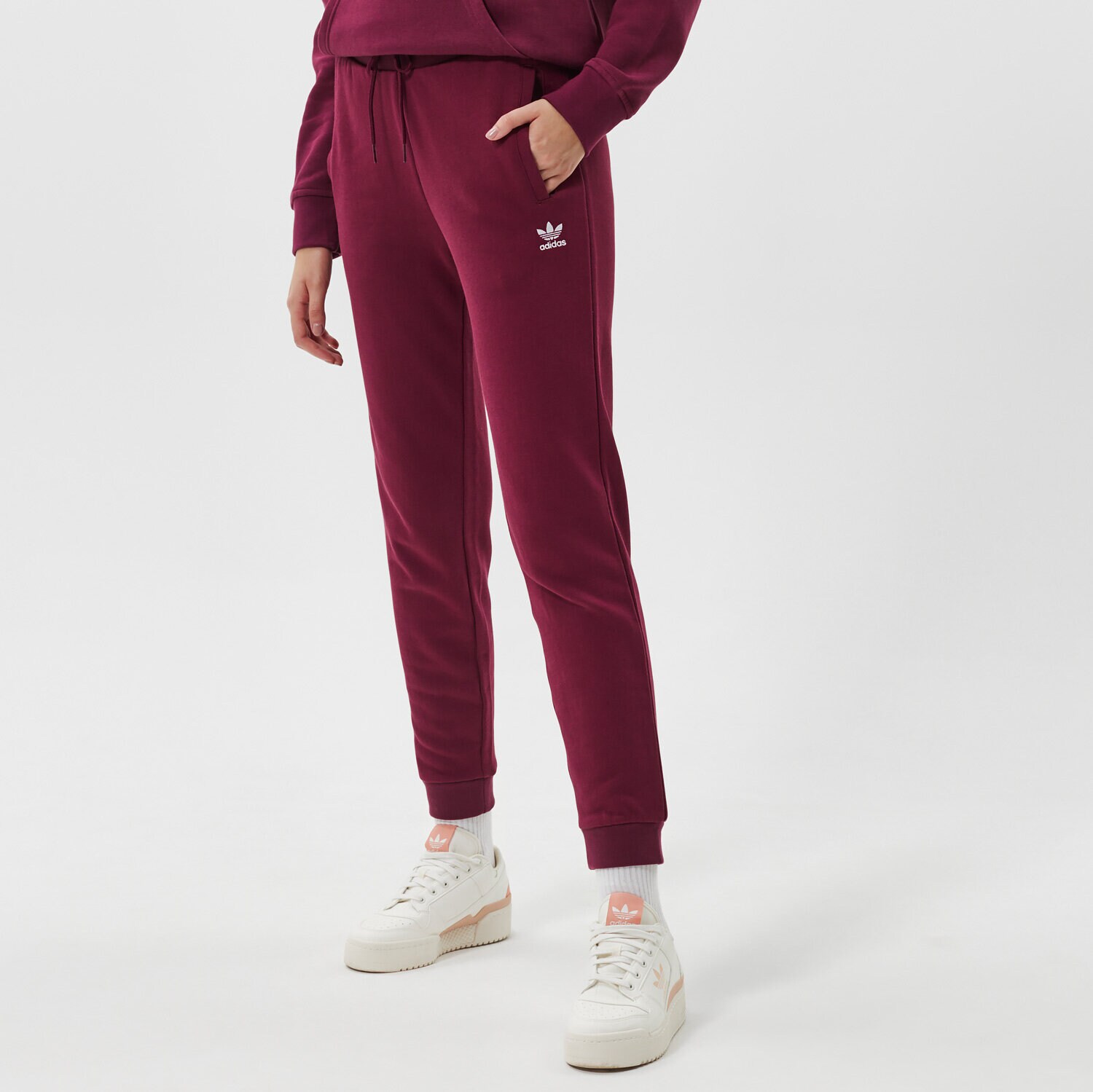 dámské kalhoty ADIDAS KALHOTY  TRACK PANT H37879 BORDOVÁ