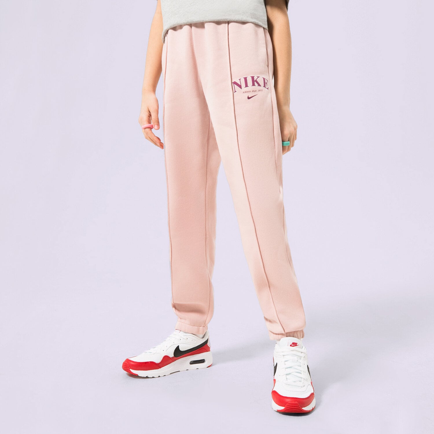 dětské kalhoty NIKE KALHOTY  G NSW TREND FLC CF PANT PRNT FD0886-601 RŮŽOVÁ