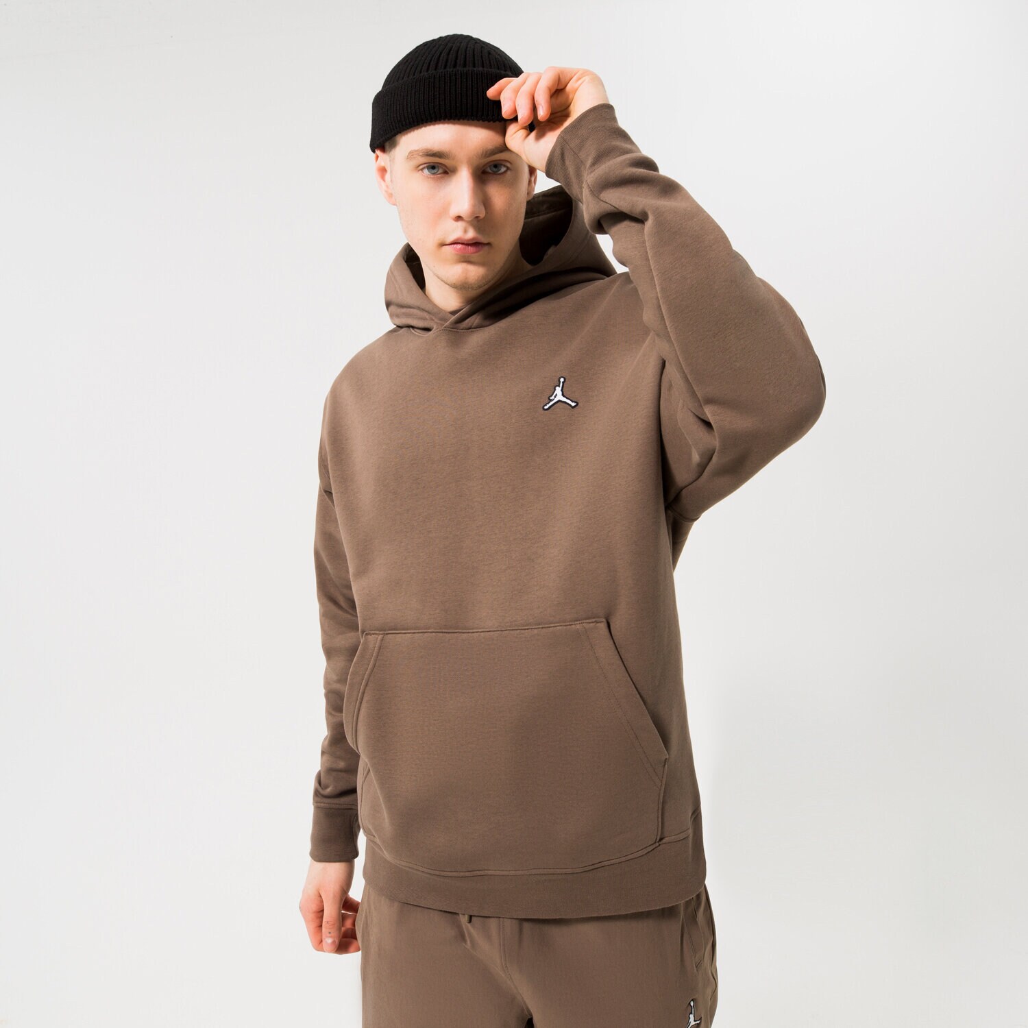 pánská mikina JORDAN MIKINA M J ESS FLC PO DQ7466-274 HNĚDÁ